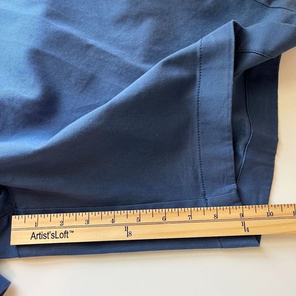 Roundtree & Yorke NEW Classic Fit Flat Front Shorts Blue Chino Cotton - Size 46 - Picture 7 of 7